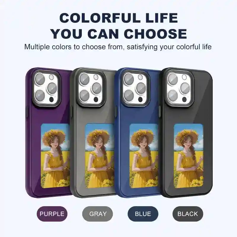 NFC Smart E-Ink Phone Case for iPhone 15 Pro Max - Shock-Absorbing Cover Tidesmit