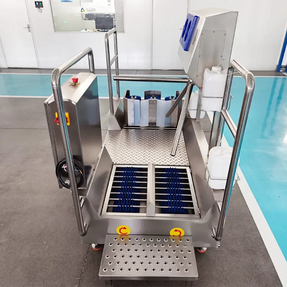 Workshop Cleaning Equipment Employee Hygiene Station Boot Washing Machine with Hand Washing and Disinfection