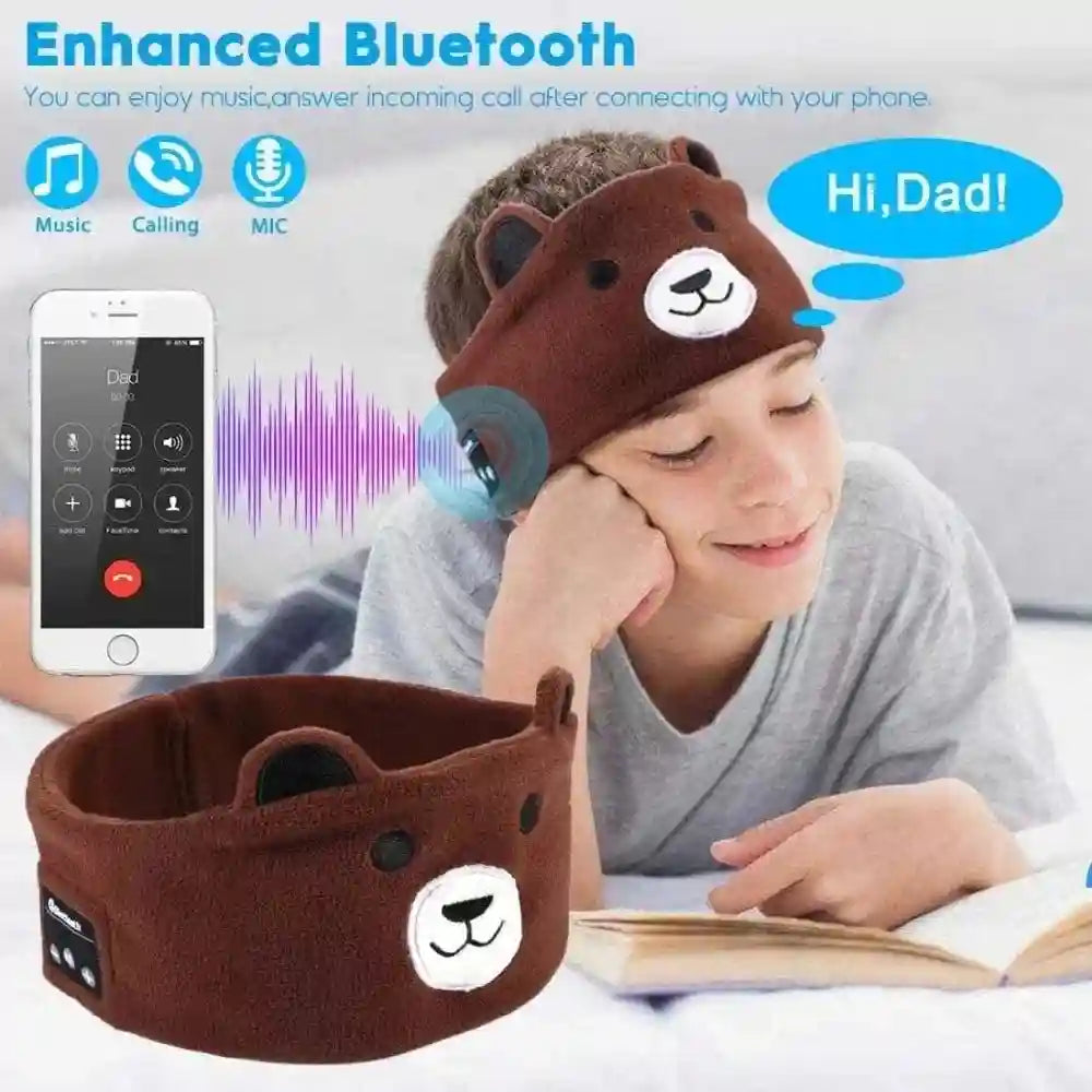Bluetooth Headband Headphones for Kids - Soft Animal Wireless Audio SK-B007B Tidesmit
