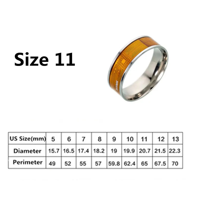 Smart Health Ring - Waterproof Stainless Steel Biometric Monitor 11 Tidesmit