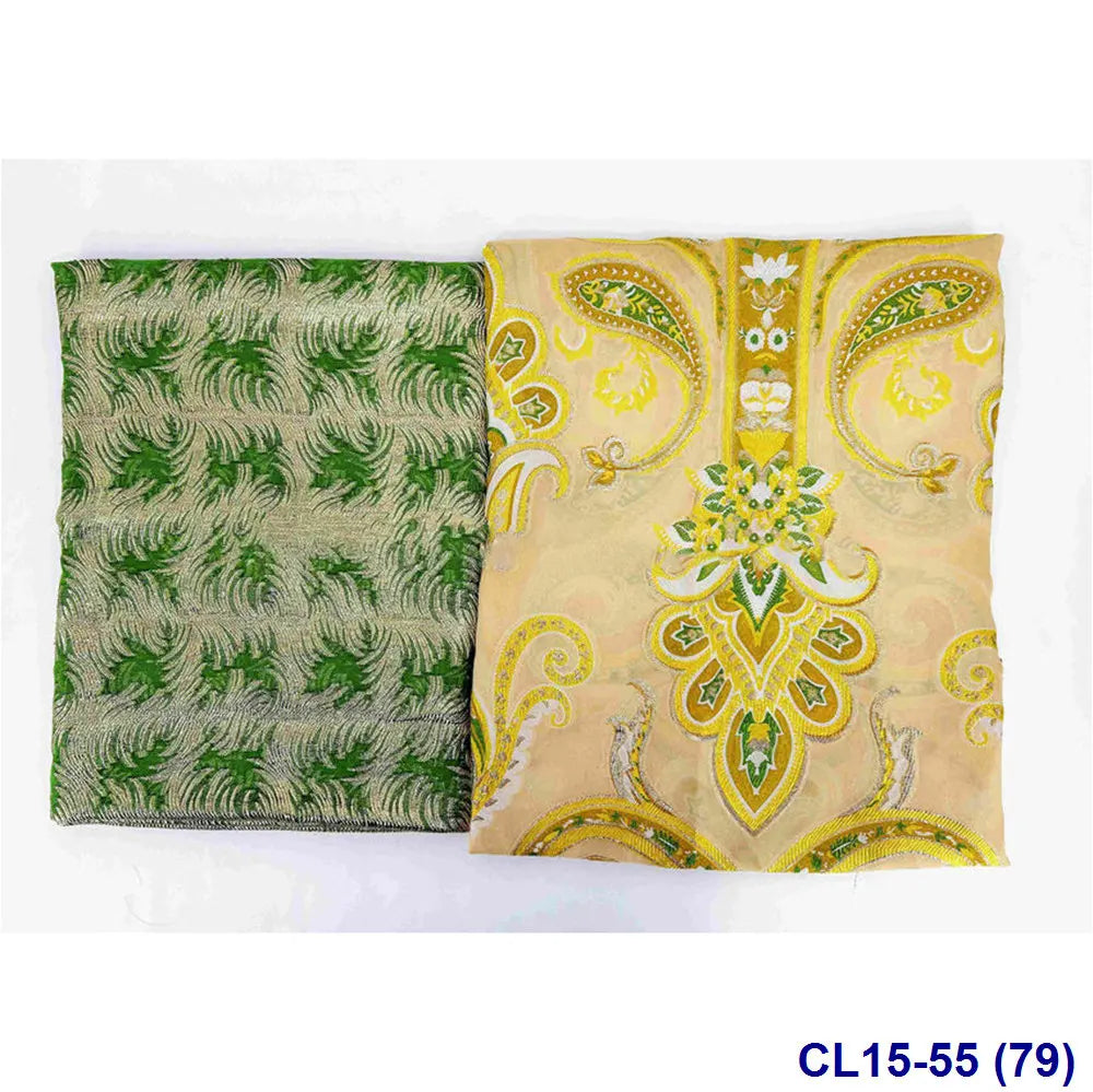 Lisami RTS Luxury Silk Fabric Elegant Multi-Color 3D Metallic Handcut for Dresses Weddings and Curtains