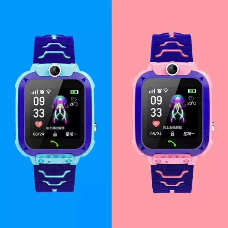 Kids Smartwatch with GPS Tracker & SOS - IP67 Waterproof Blue/Pink My Store