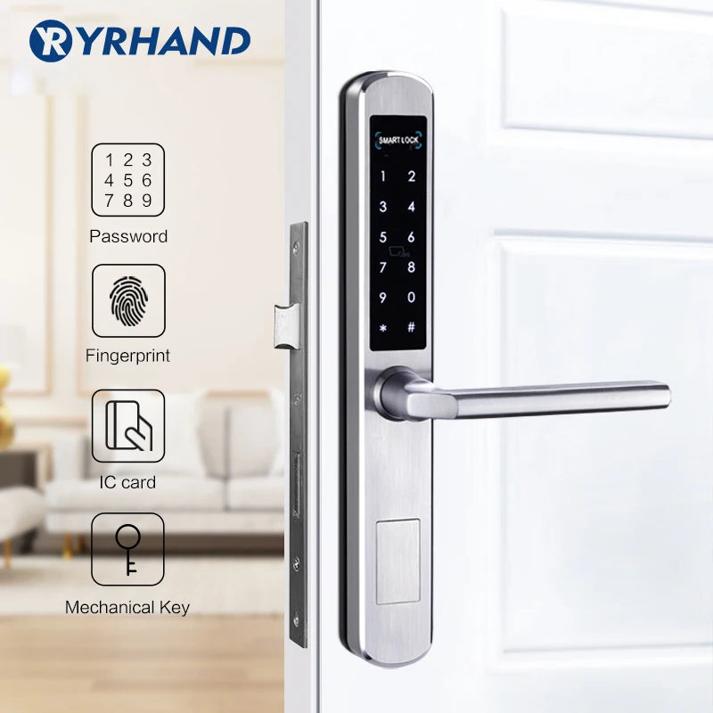 TTLock App Smart Sliding Lock WIFI Electronic Door Lock Bluetooth Digital APP Keypad Code RFID Card Keyless Lock For Hotel/Home