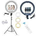 18 Inch LED Ring Light with Tripod and 3 Phone Holders | Tidesmit UK plug 18cm 18 inch|3 Tidesmit