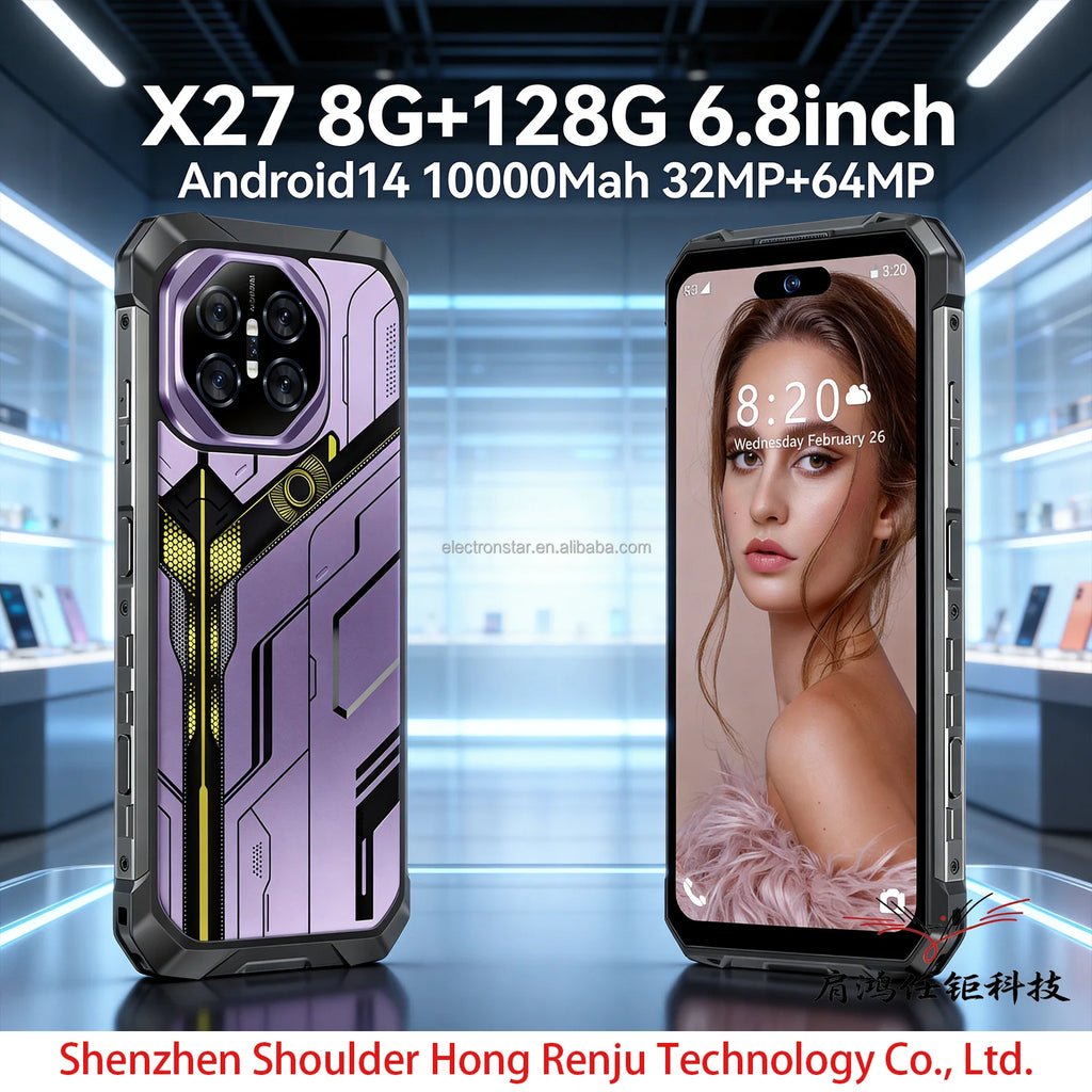 X27 Ultra  8G+128G Android 14 6.8 INCH the Best Price 2026 NEW Global 5G  Phone Celulares LTE Cellular Smartphone Fast Processor