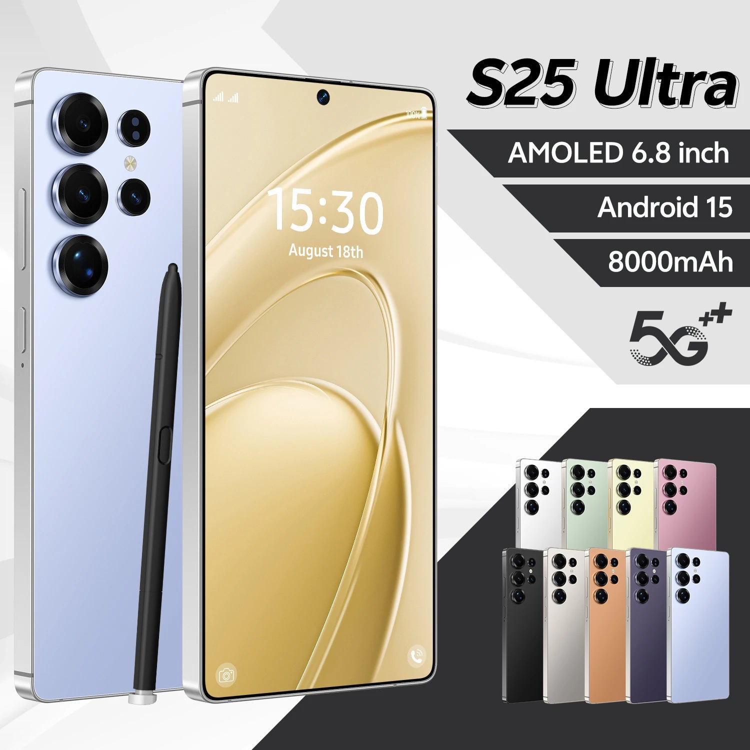 S25 Ultra 5G Smartphone 1TB 16GB RAM 6.8-Inch Unlocked Mobile Blue 16g 1TB Tidesmit