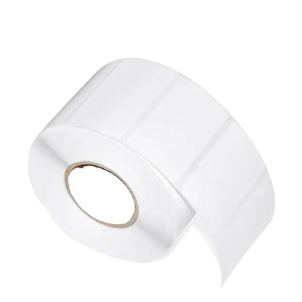 White direct thermal self-adhesive shipping label roll, label sheet and cardboard core