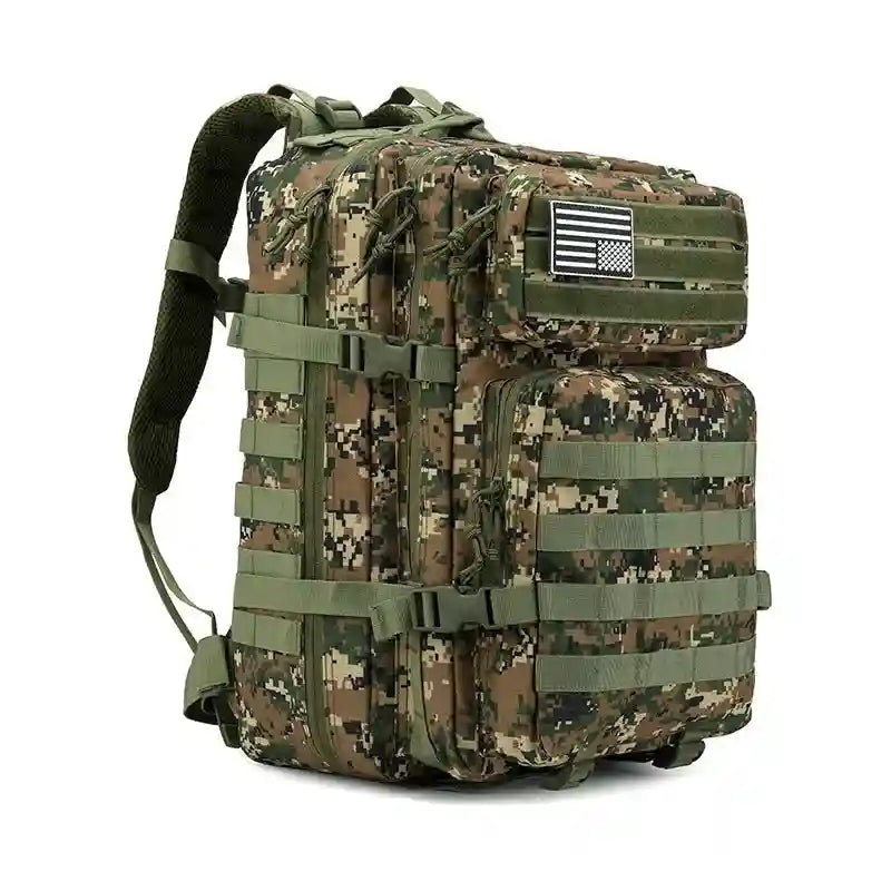 45L Tactical Waterproof Backpack - Durable Gym and Trekking Bag Green CP 45 Liters Tidesmit