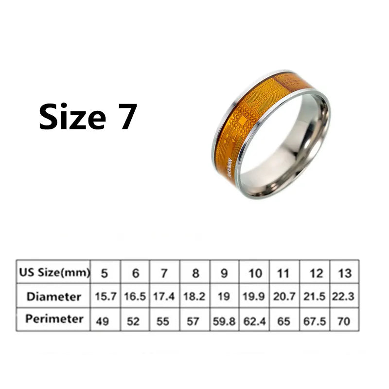 Smart Health Ring - Waterproof Stainless Steel Biometric Monitor 7 Tidesmit