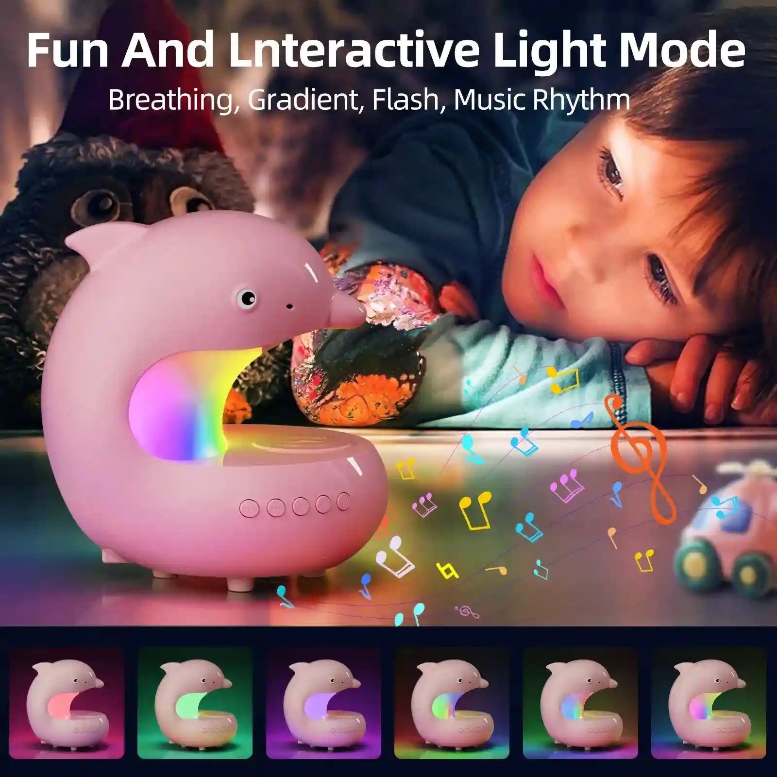 Wireless LED Ring Light Desk Lamp with RGB Music Sync - 5W Tidesmit