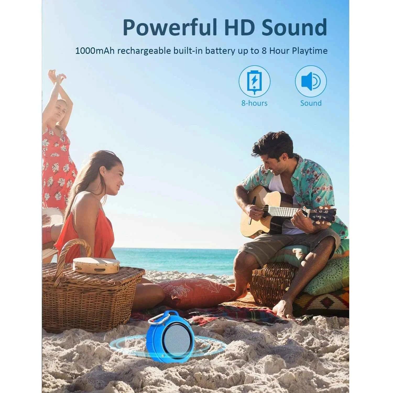 Portable Bluetooth Speaker: 12H Waterproof Wireless Audio, Blue My Store
