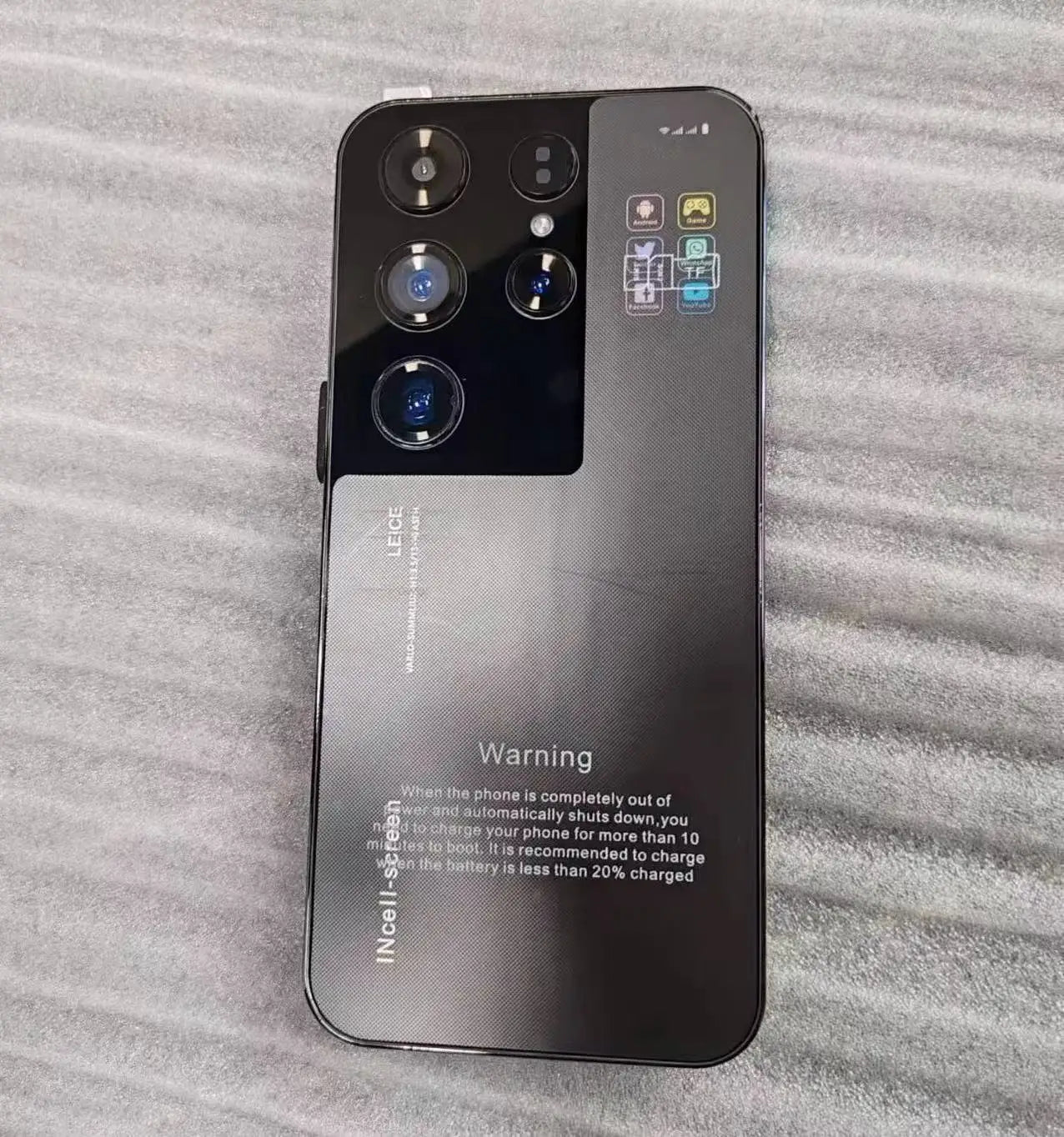 S25 Ultra 5G Smartphone 16GB - 6.6 Inch AMOLED Unlocked Mobile Black 2 g Tidesmit