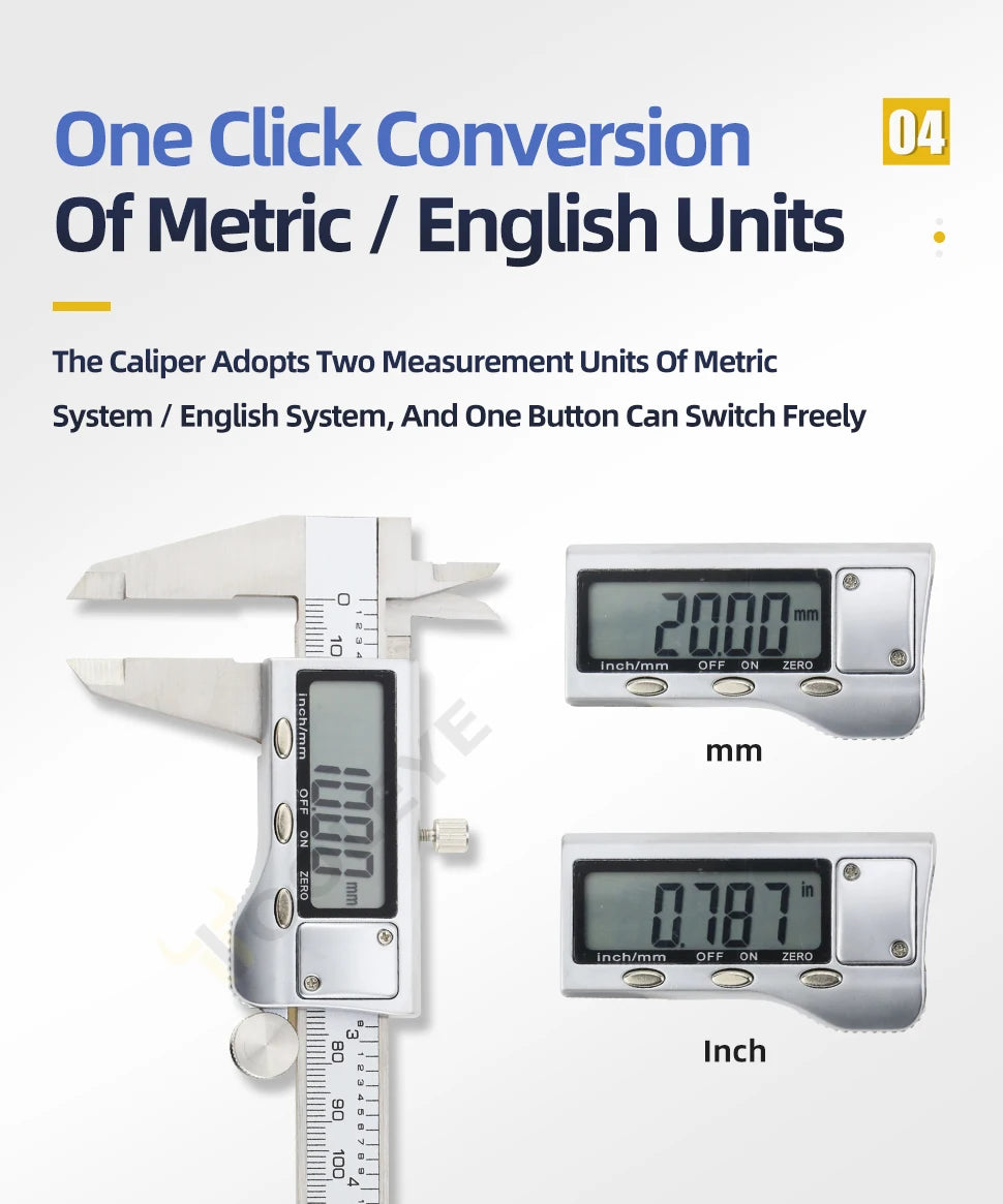 Metal Caliper Digital Pachometer Professional Vernier Caliber Measuring Tools Woodworking Thickness Gauge Depth Electronic Ruler