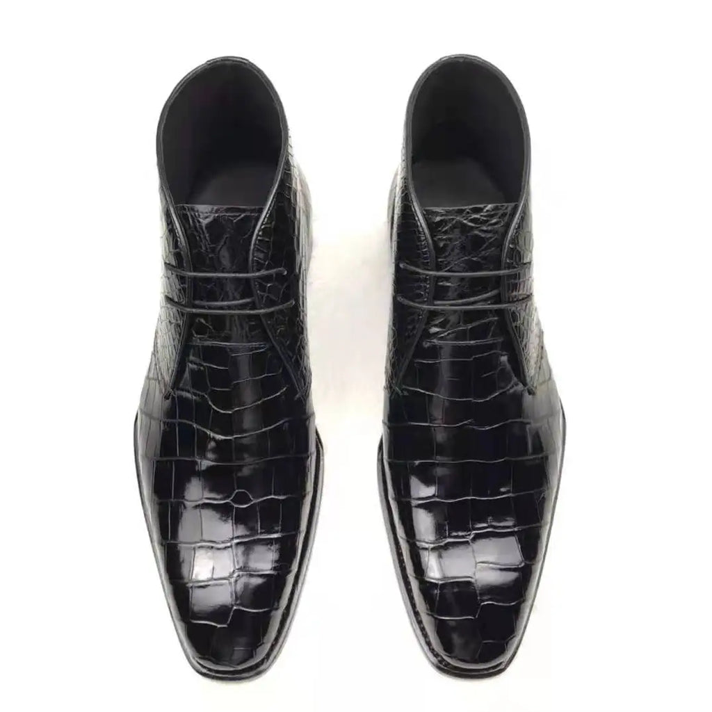 Alligator Shoes Men Luxury Pure crocodile Skin Men Boots Premium Quality Genuine Leather Custom Leather Boot for Men