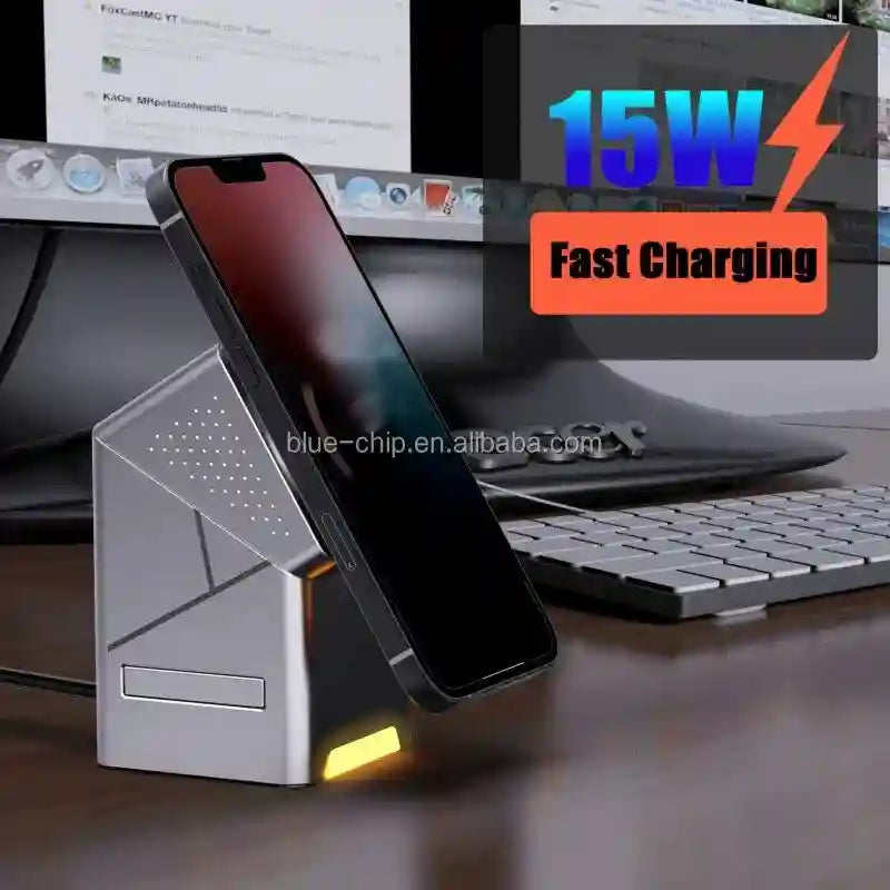 3-in-1 Wireless Charger Stand - Foldable MagSafe Compatible Station Tidesmit