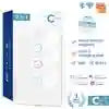 Smart WiFi Wall Switch | Alexa & Google Home Compatible | Tidesmit 12*7.2*3.84cm White 3gang Us Standard Tidesmit