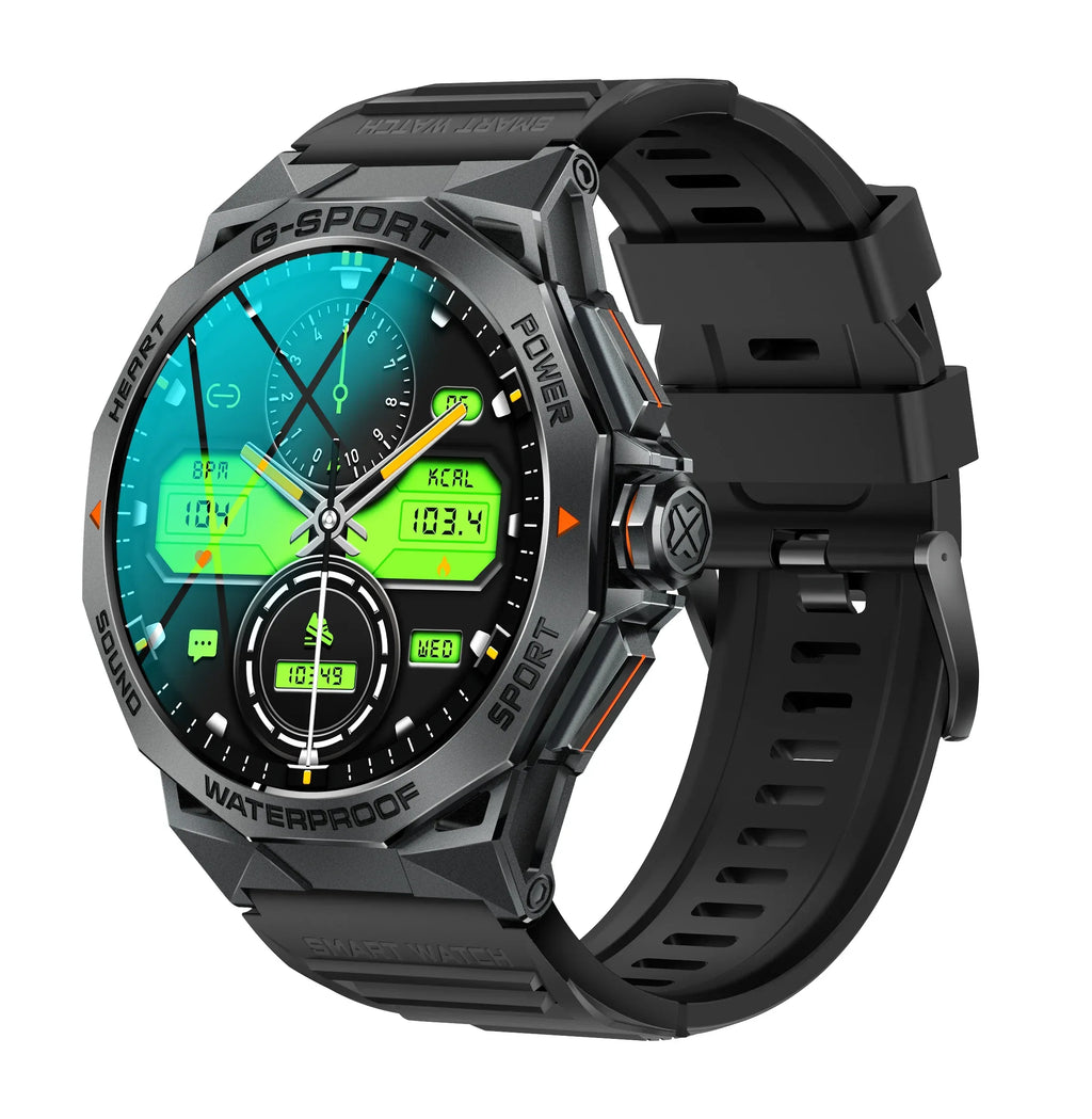 Smartwatch 1.43-Inch AMOLED Fitness Tracker - Black/Orange My Store