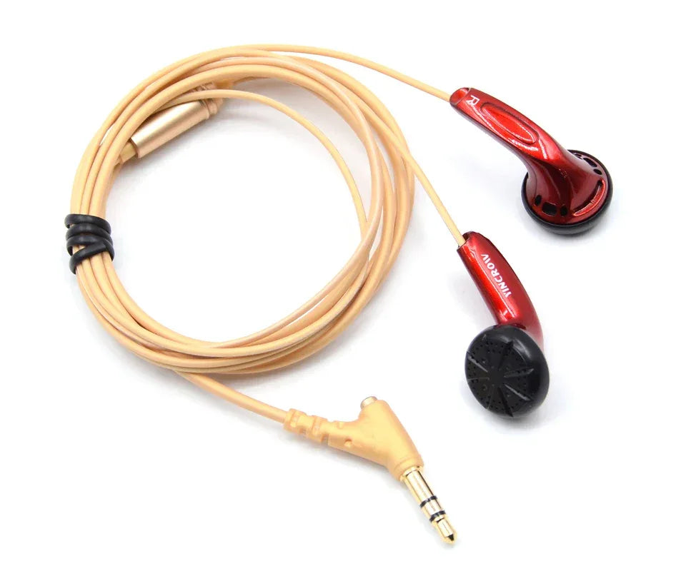 Wired HiFi Earbuds with Mic – Tidesmit Flat Head In-Ear Headphones Tidesmit