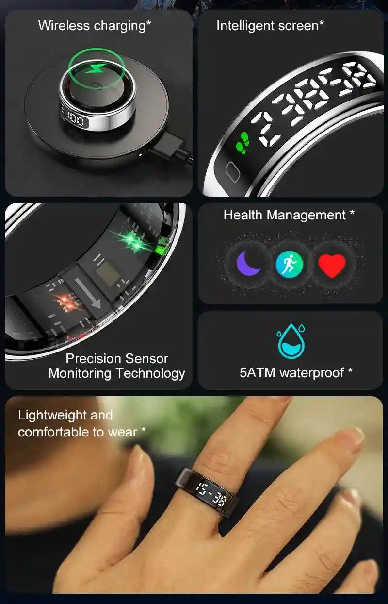 Tidesmit R11 Smart Health Ring - Fitness Tracker, Heart Rate, Sleep Monitor Tidesmit