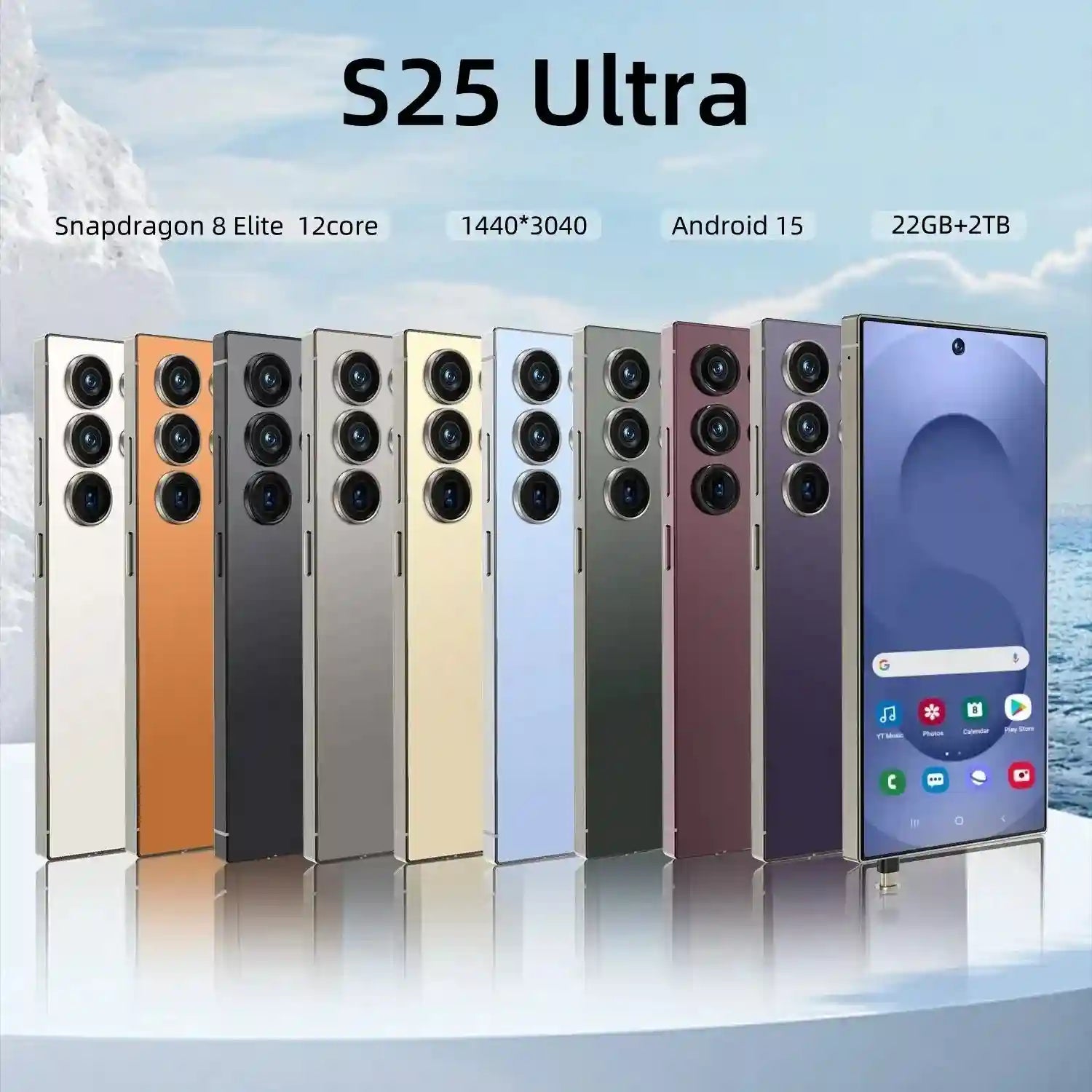 New S25 Ultra 22GB+2TB S25 Ultra Smartphones Big Screen S25 Ultra 5G Dual SIM Cellphone Mobile Phone Cheap Smart Phone Tidesmit