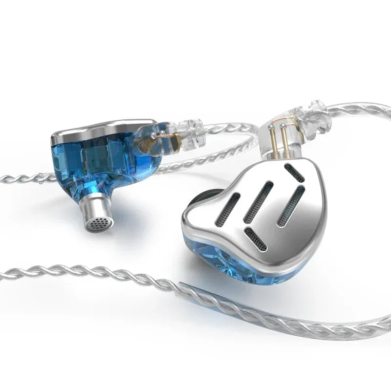 KZ ZAX 16-Driver Hybrid HiFi In-Ear Monitors by Tidesmit Silver No Mic China Mainland Tidesmit