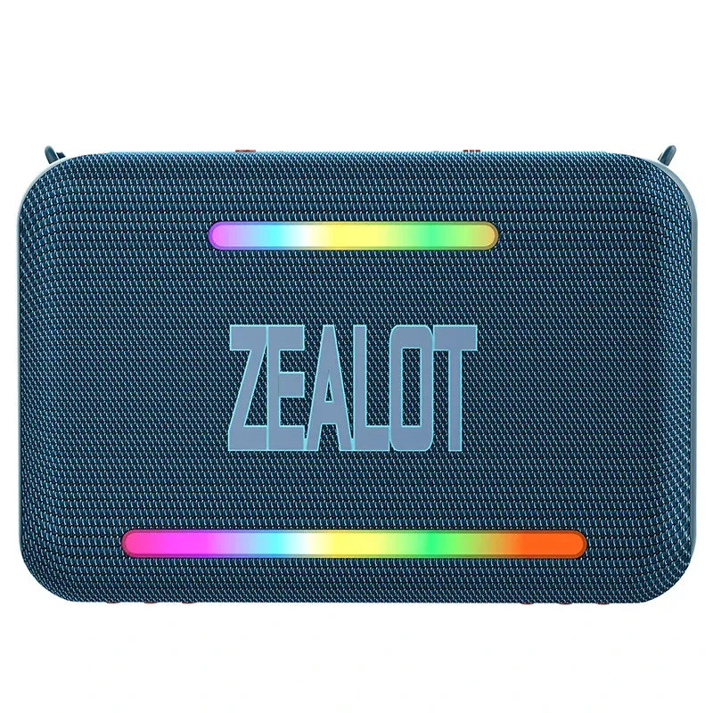 120W Portable Bluetooth Speaker with 360 Sound and RGB LED Lighting Cyan My Store