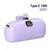 Magnetic Portable Charger 5000mAh - Fast Charging Power Bank 5000mAh Purple for Type-C Tidesmit