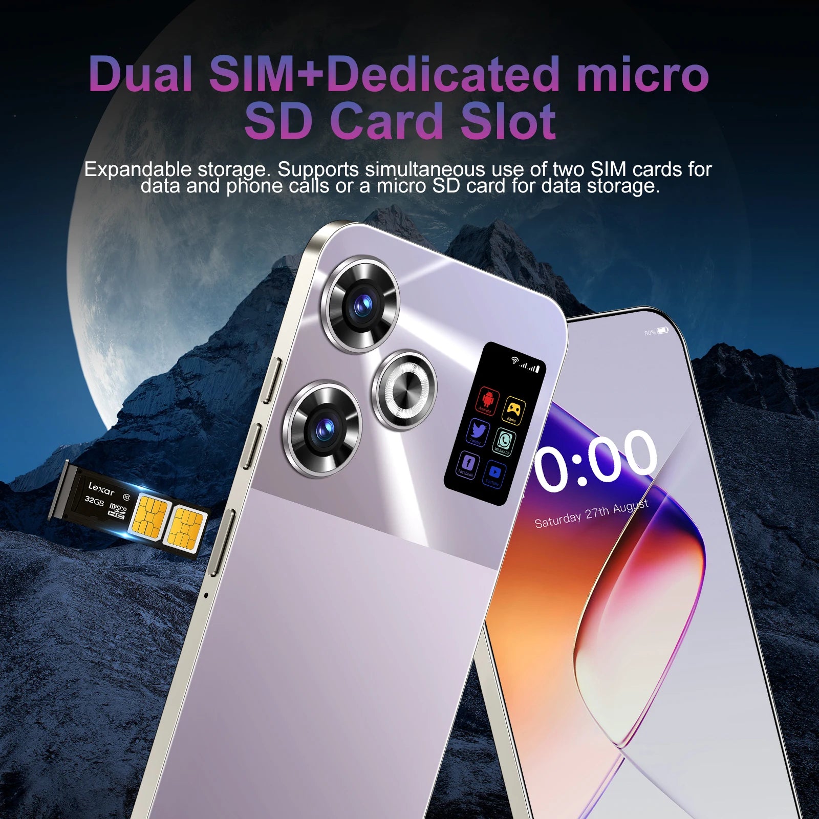 Tidesmit 5G Smartphone, 7.3 Inch AMOLED, 16GB RAM, 1TB Storage Tidesmit