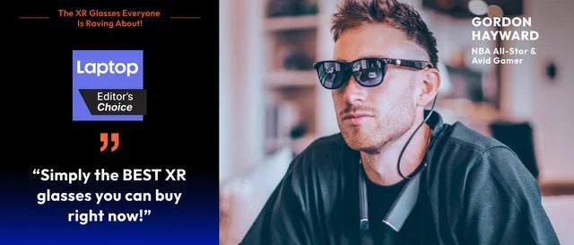 VITURE One XR/AR 3D Glasses Compatible Steam Deck/ROG Ally/Gaming Consoles/PC/Android Electrochromic Film Myopia Adjustments