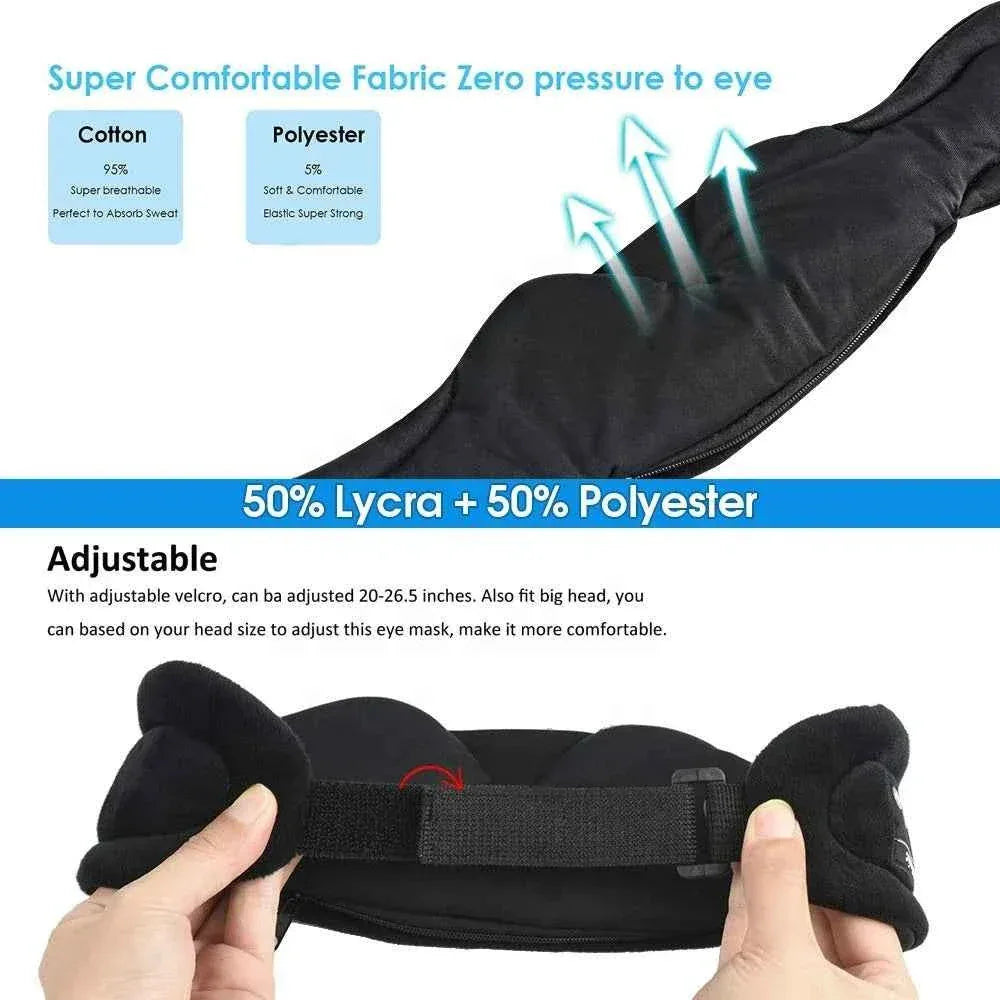 Bluetooth Sleep Headphones Eye Mask - Wireless Soft Memory Foam SK-26 My Store