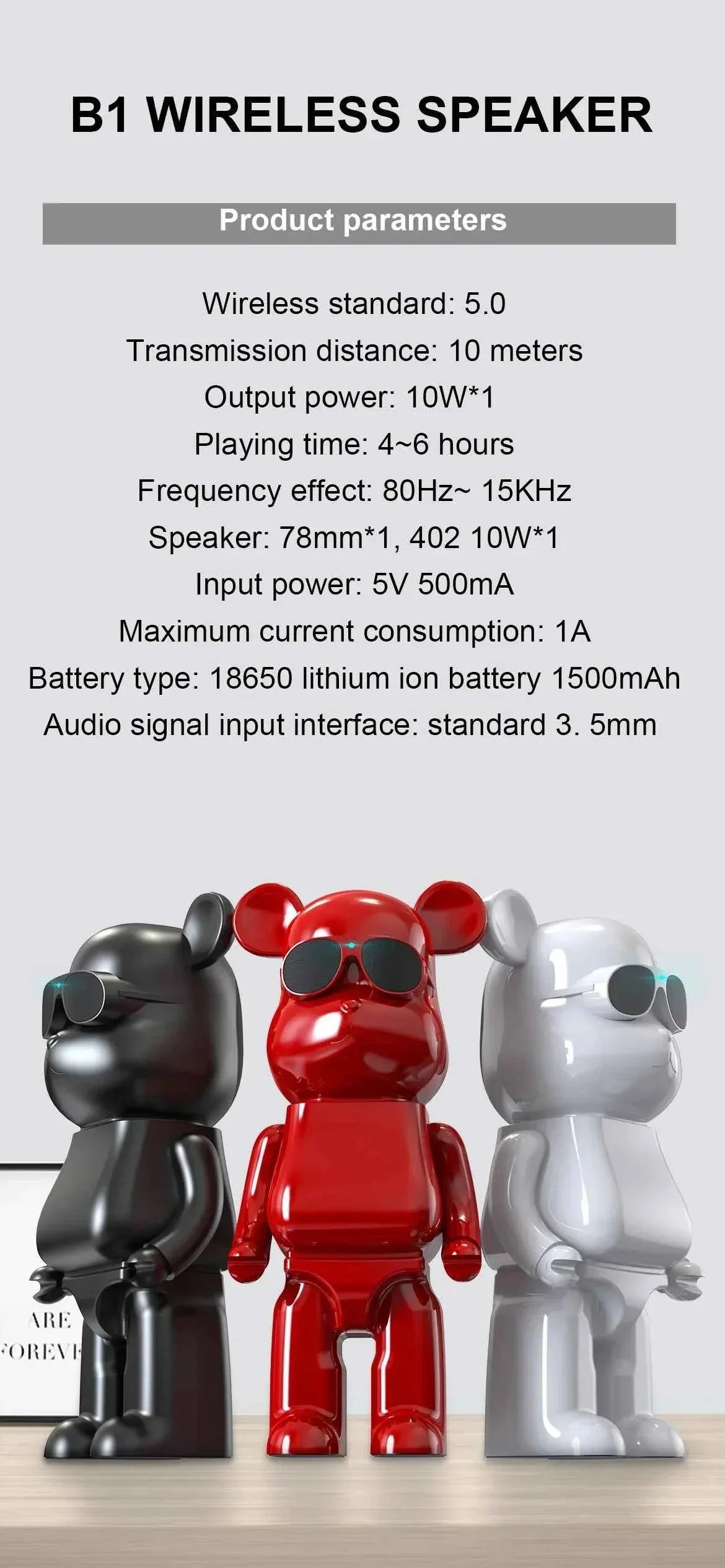 Violent Bear Portable Bluetooth Speaker - 360 Stereo Bass Sound My Store