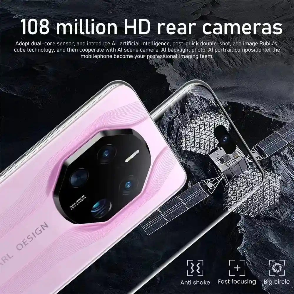 2022 Hot Selling Mate 40 Pro+ Mate 50 12GB+512GB 7.3 Inch Full Display Deca Core CPU Android 10.0 Mobile Cell Smart Phone 3G 4G Tidesmit