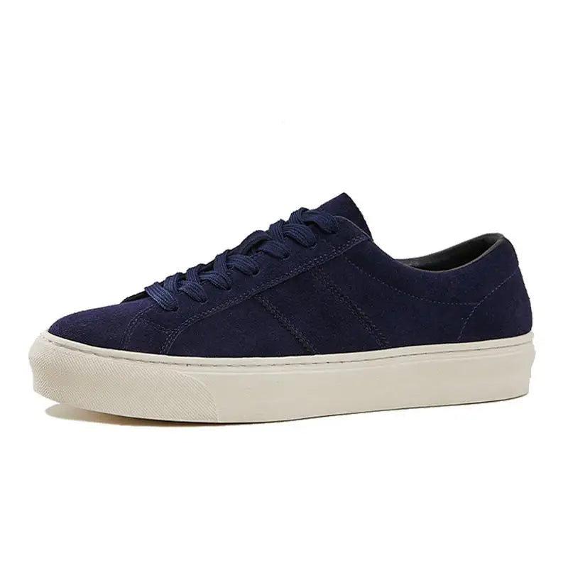 New Wholesale Fashion Niche Designer Leather Sneaker for Men Lace-up Trendy Flat Rubber Luxury Man Shoes High Quality USA Online