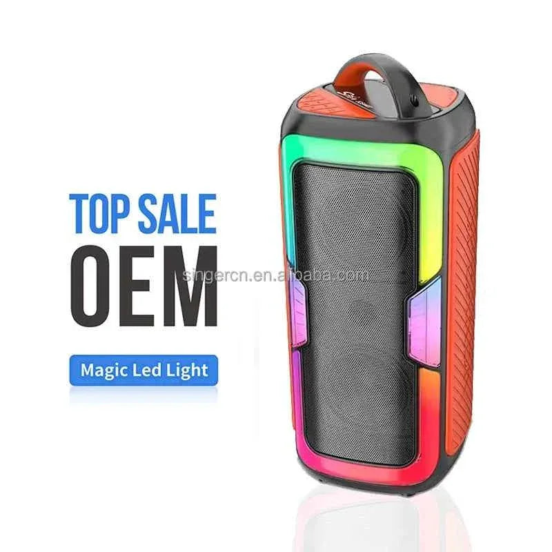 Portable Bluetooth Speaker with Dual 4 Inch Drivers and Orange LED My Store