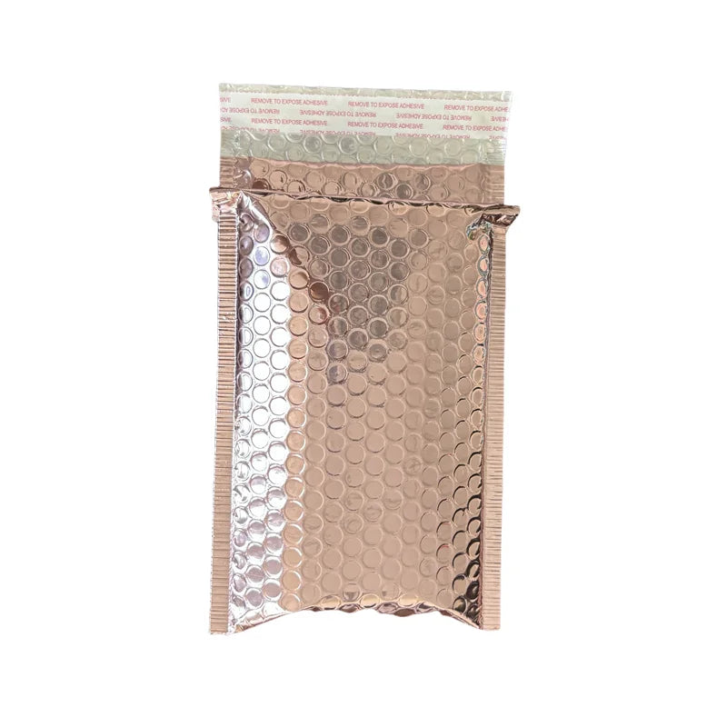 Custom Courier Shipping Padded Envelope Mailing Bags Shiny Holographic Metallic Bubble 2 Mil Poly Plastic