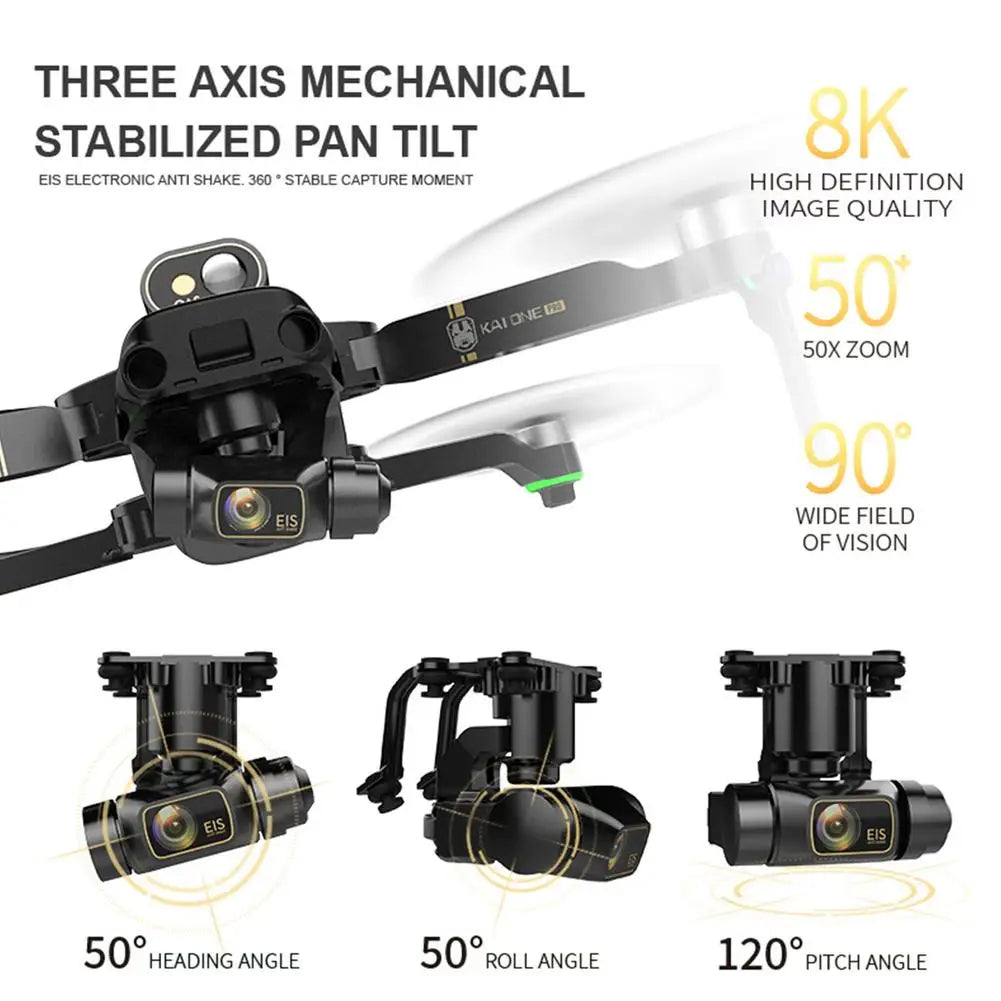 8K GPS Camera Drone with Obstacle Avoidance & Brushless Motor Tidesmit
