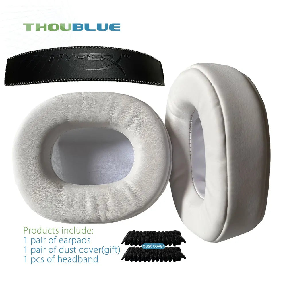 HyperX Cloud Replacement Ear Pads - Memory Foam Over-Ear Cushions 1 and band1 Tidesmit