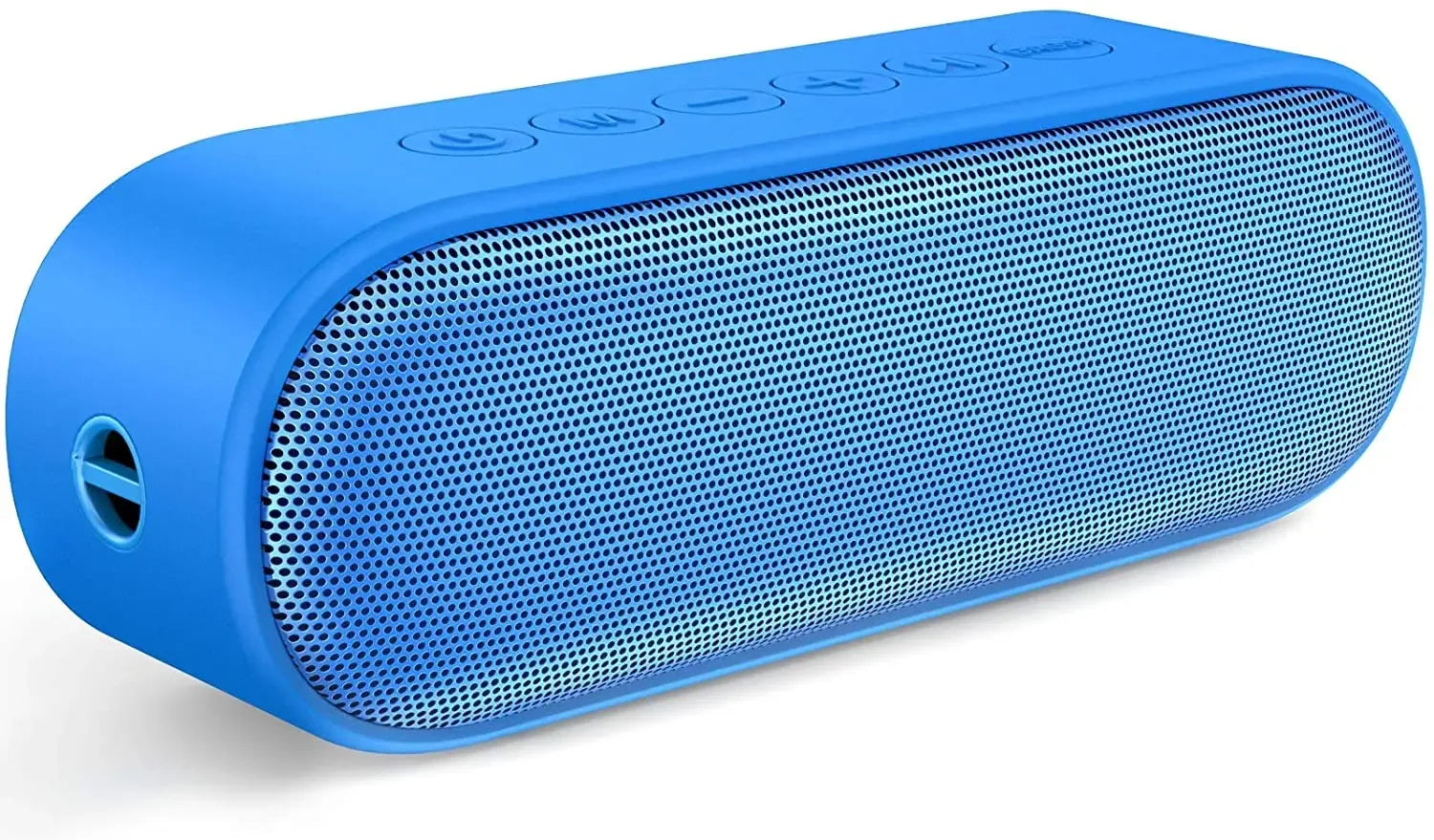 Portable Bluetooth Speaker, 20W Waterproof Stereo with Bass Boost - Blue Blue plastic 2.5" My Store