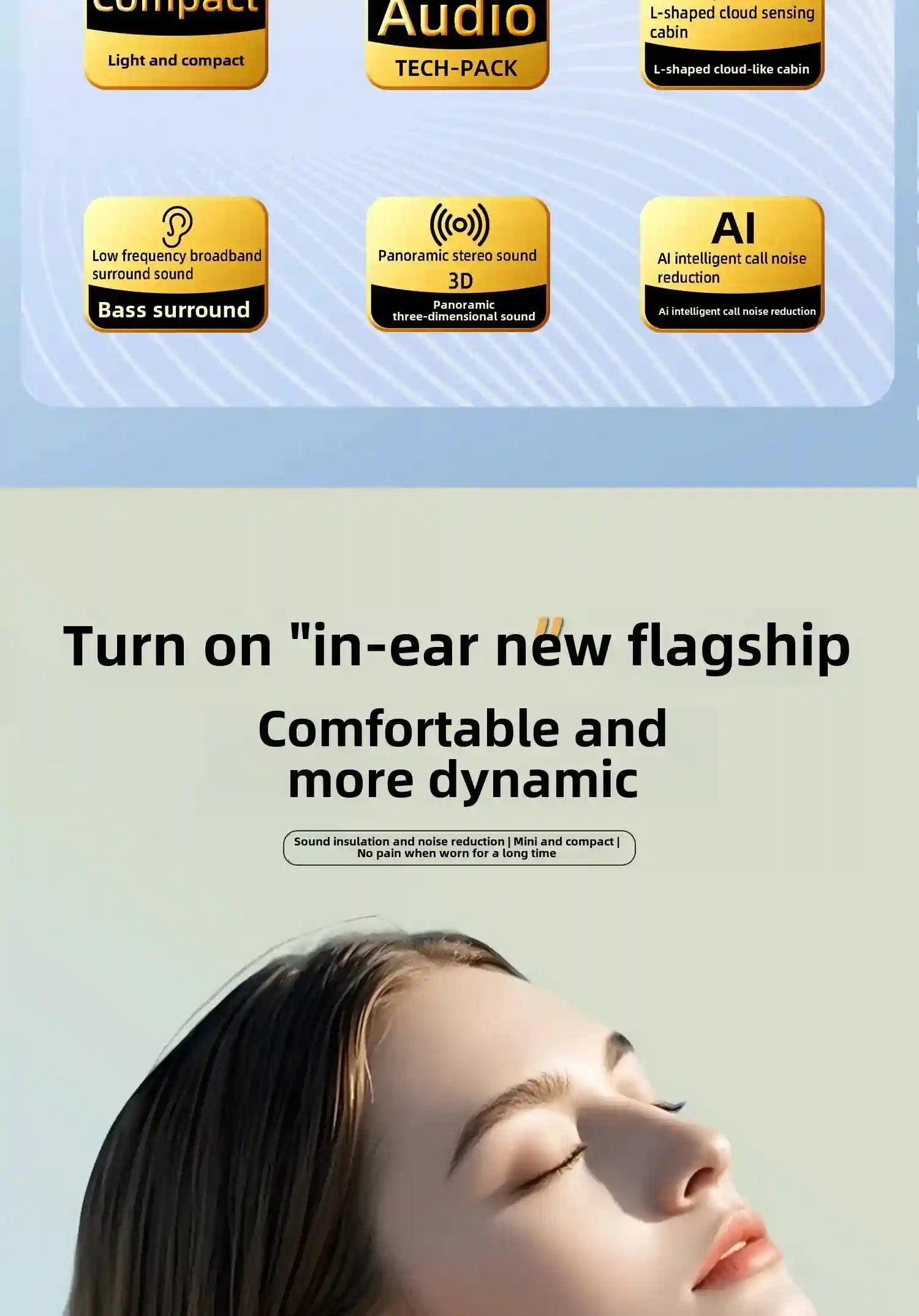 Tidesmit E27 Noise Cancelling Sleep Earbuds - Wireless Bluetooth Tidesmit