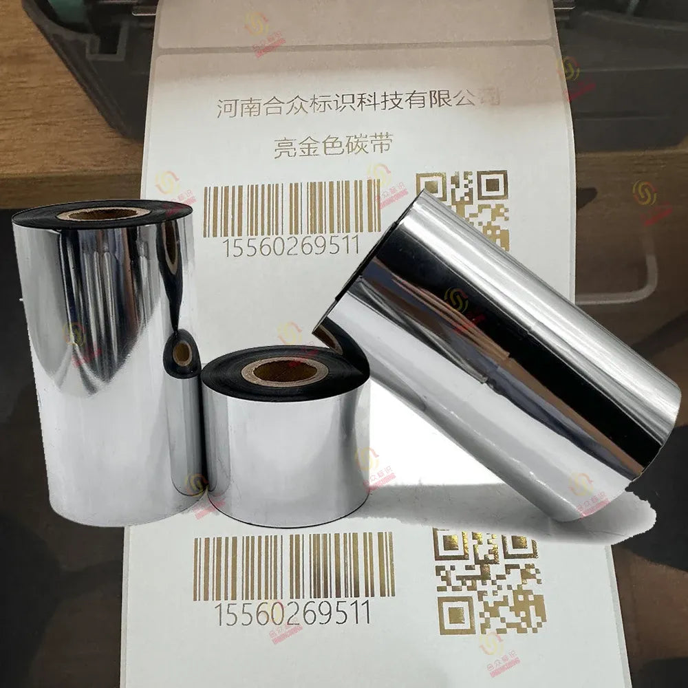 Shiny Gold Color Resin Wax Barcode Printer Ribbon with Low Price