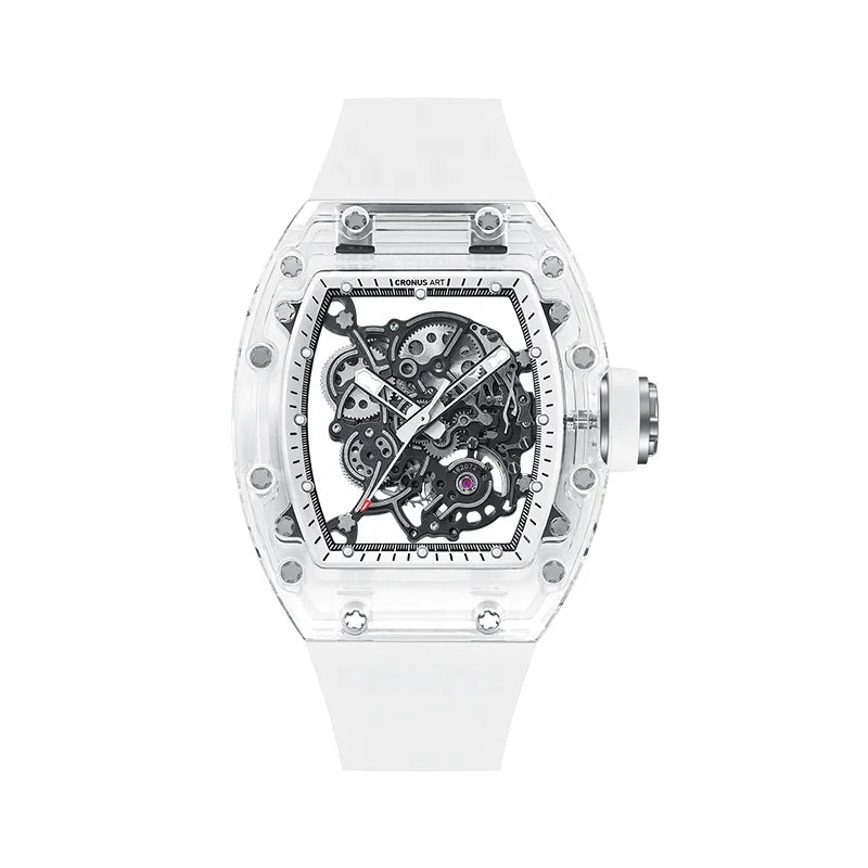 CRONUSART Luxury Mechanical Men's Watch, Featuring Sapphire Crystal Glass, Skeletonised Dial Movement with Luminous Hands