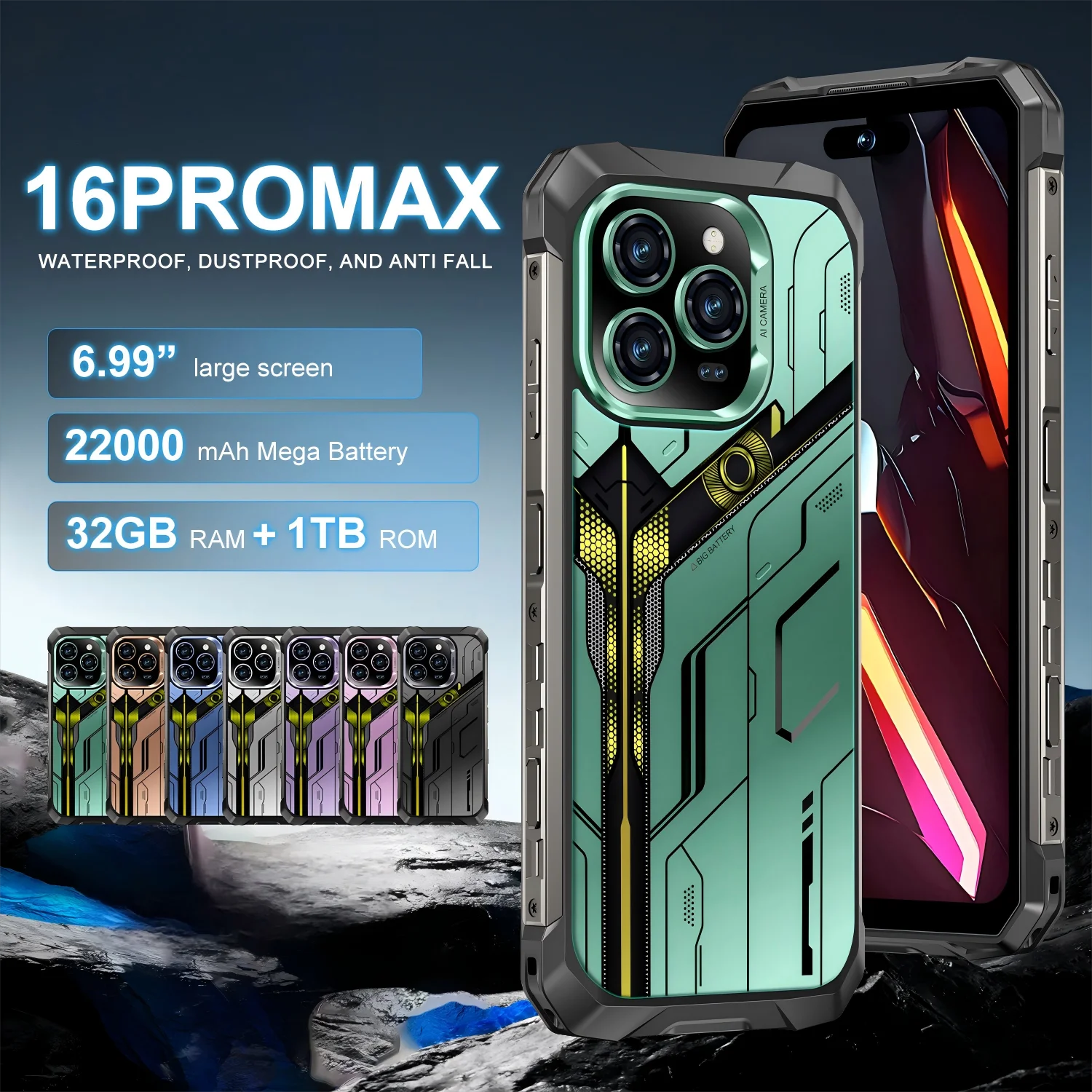 2025 Global OEM 5G LTE/CDMA New Smartphone 6.9-inch OLED Display Waterproof Phone108MP Camera Quick Charge 40W NFC Dual SIM