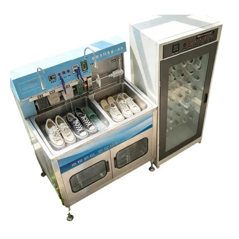 Professional Shoe Washer Dryer Combo Unit with Ozone Sanitizing for Laundry Shop Sneaker Cleaning