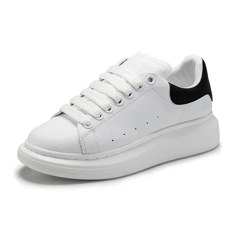 2023 Luxury White Shoes Brand Logo Custom Sneakers Male Female Vulcanize Shoes Thick Bottom Increased Vulcanized Shoes