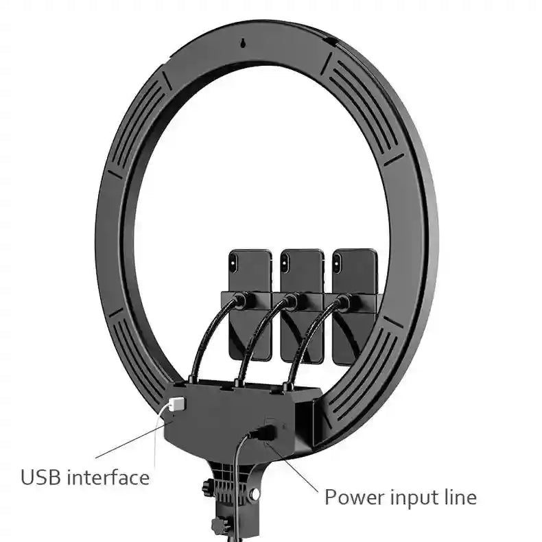 18 Inch LED Ring Light with Stand - Adjustable 45cm Studio Lighting Tidesmit