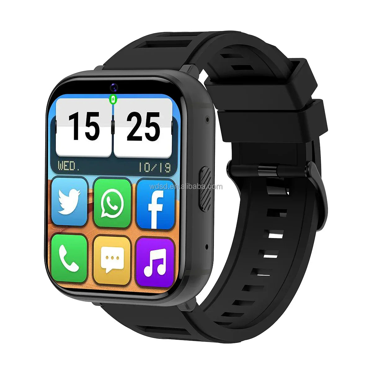 4G Smartwatch Fitness Tracker with Camera, GPS and Heart Rate Monitor Black My Store