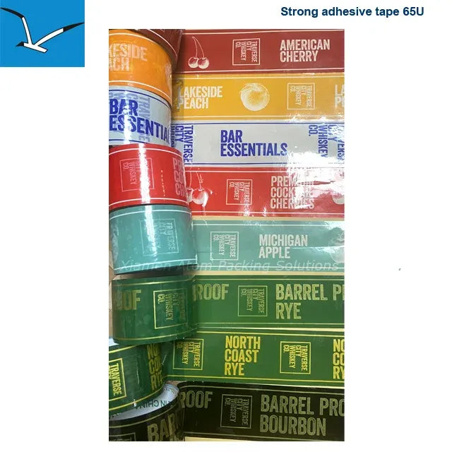 Waterproof bar essentials label sheet with mixed drink names and strong adhesive tape graphic