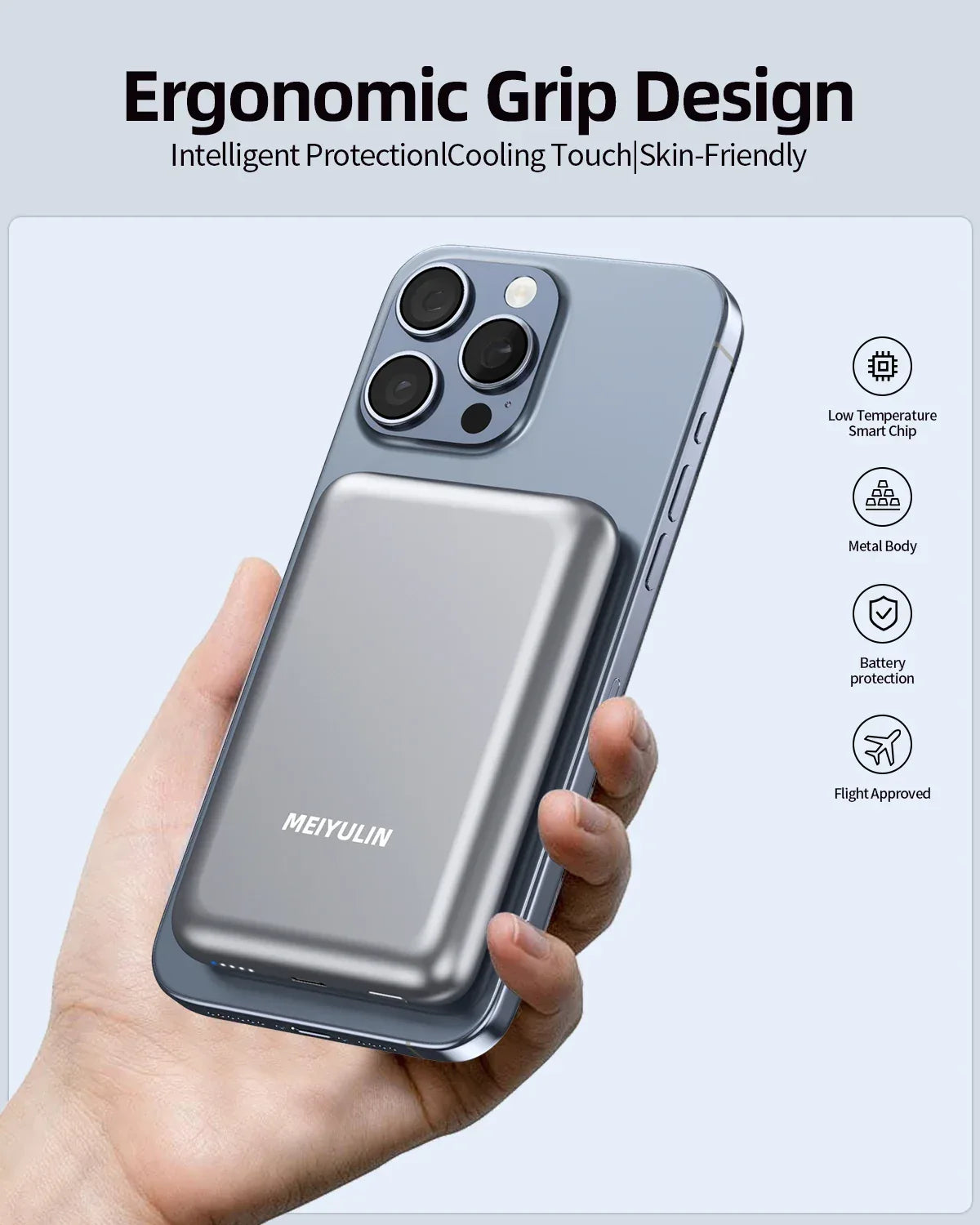 Magnetic Wireless Power Bank 10000mAh - Fast PD Charging for Mobile Devices Tidesmit