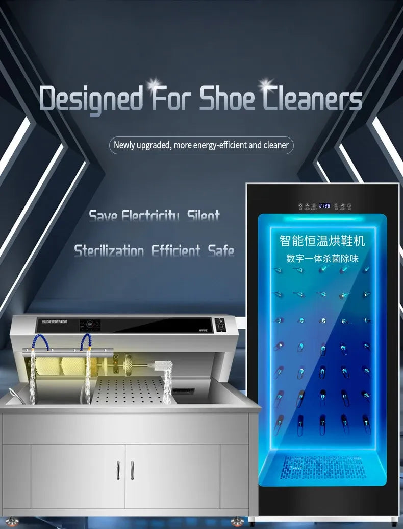Low MOQ 220V/50HZ Customized Commercial Shoe Washing Machine Automatic Shoe Washing Machine & Shoe Dryer Machine