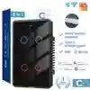Smart WiFi Wall Switch | Alexa & Google Home Compatible | Tidesmit 12*7.2*3.84cm Black 4gang Us Standard Tidesmit